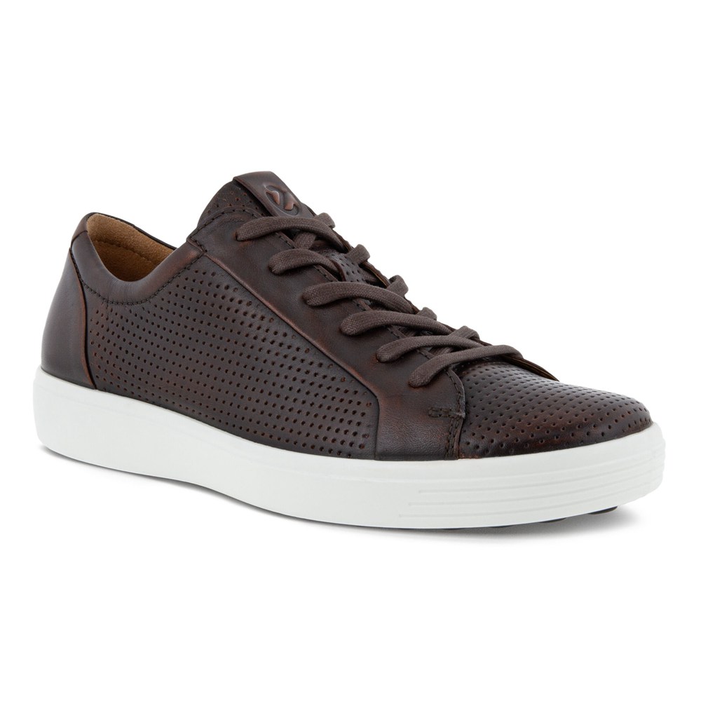 Tenis Hombre - ECCO Soft 7 Laced - Marrom - EOU780432